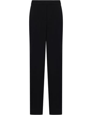 P.A.R.O.S.H. Straight Leg Pants With Elastic Waistband - Black