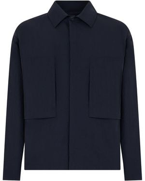 Laminar Wind Jacket With Collar - Blue