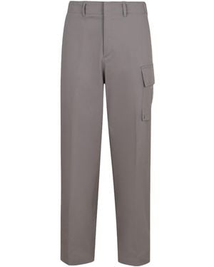 Fendi Trousers In Gabardine Cotton - Grey