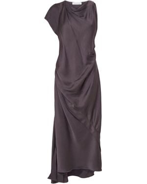 Victoria Beckham Asymmetrical Long Dress - Purple