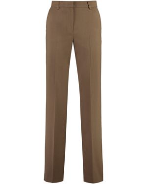 PT01 Ambra Wool Blend Trousers - Brown