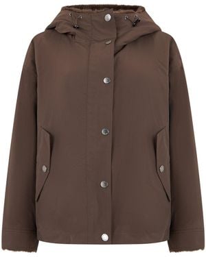 Weekend by Maxmara Windbreaker With Hood - Brown