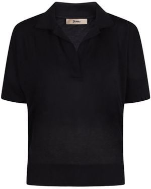 Herno Short Sleeve Polo Shirt - Black