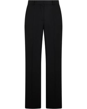 TOTEME Straight Trousers Wool-Blend Polyester - Black