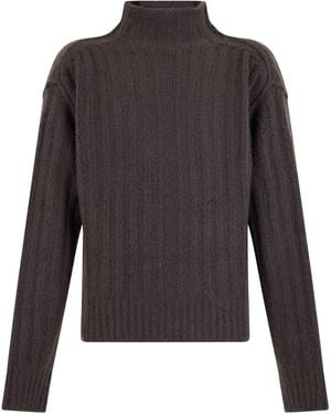 Rick Owens High Collar Jumper - Grey