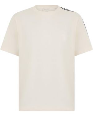 Y-3 T-Shirt With Side Stripes - White