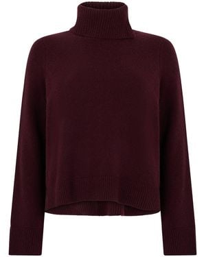 Vince Jumper With High Collar - Purple