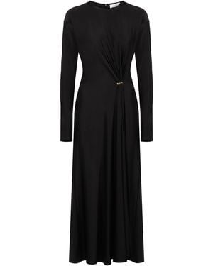 Rabanne Draped Viscose Stretch Dress - Black