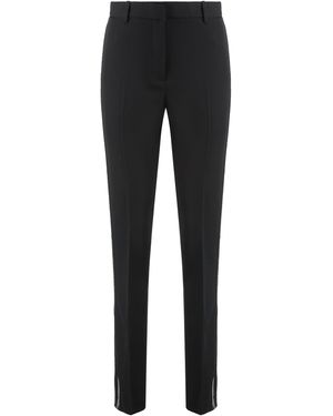 Versace Wool Tailored Trousers - Black