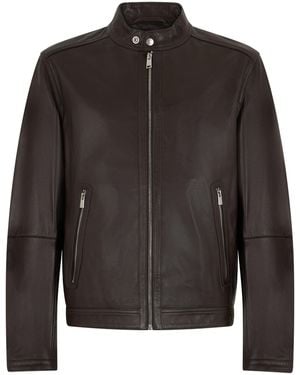 BOSS Leather Jacket - Black