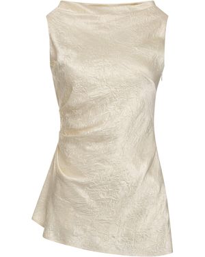McQueen Draped Asymmetric Top - Natural