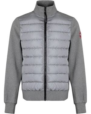 Canada Goose Huron Hybridge Cardigan With Padded Front Panel - Gray