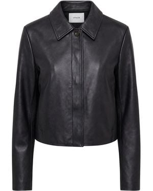 Vince Leather Jacket - Black