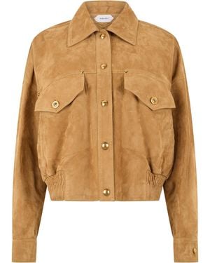 Versace Leather Jacket - Natural