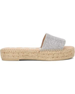 Manebí Ciabatta Platform With Strap - White