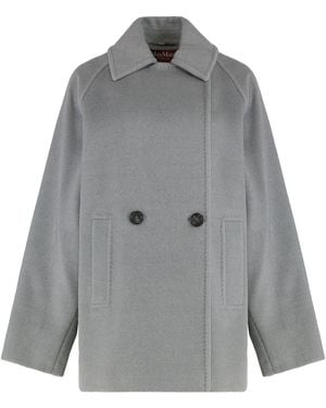 Max Mara Double-breasted Wool Blazer - Grey