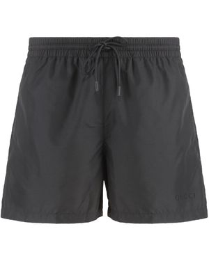 Gucci Shorts da mare in nylon - Grigio