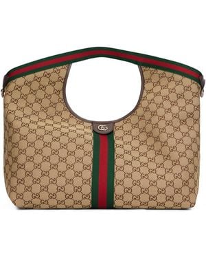 Gucci Large Bag With Monogram - Brown