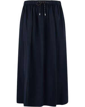 Veronica Beard Gonna Midi Bates in Taffetà - Blu