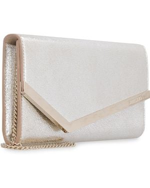 Jimmy Choo Emmie Leather Clutch - White