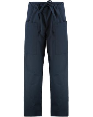 Tod's Drawstring Poplin Trousers - Blue