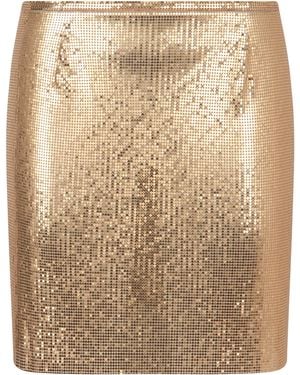 Rabanne Mesh Knit Skirt - Natural