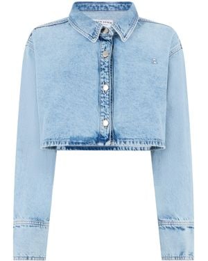 ICON DENIM Giacca crop in denim - Blu