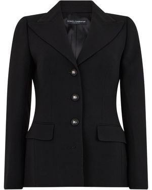 Dolce & Gabbana Giacca con colletto a revers - Nero