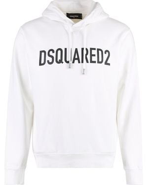 DSquared² Felpa Con Cappuccio - White