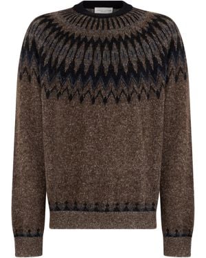 Roberto Collina Sweater With Jacquard Pattern - Black
