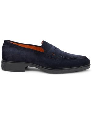 Santoni Suede Loafers - Blue