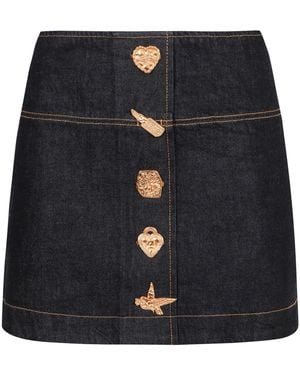 Zimmermann Denim Mini Skirt - Black