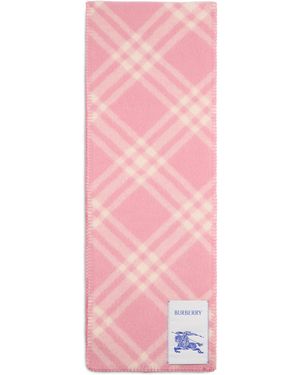 Burberry Elegant Chequered Scarf - Pink