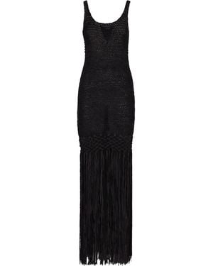 Philosophy Di Lorenzo Serafini Openwork-Knit Dress - Black