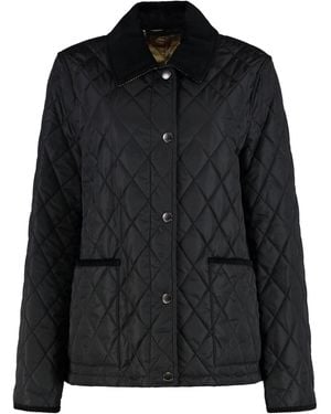 Burberry Padded Nylon Jacket With Check Lining Polyamide Trench & Raincoats - Black