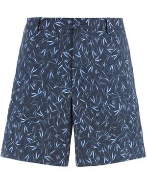 BOSS Cotton Bermuda Shorts - Blue