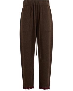 Uma Wang Pantaloni in cachemire - Marrone