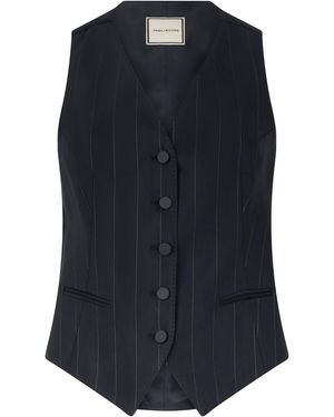 0205 Tagliatore Striped Gracie Vest - Blue