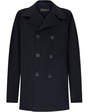 Herno Double-Breasted Jacket - Blue