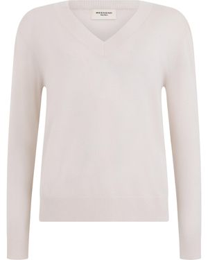 Weekend by Maxmara Pullover Collo a V - Bianco
