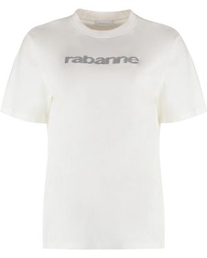 Rabanne Cotton Crew-Neck T-Shirt - White