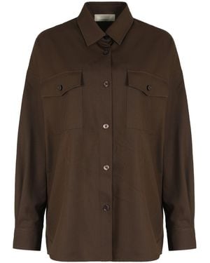 Weekend by Maxmara Linen Shirt Virgin Wool - Brown