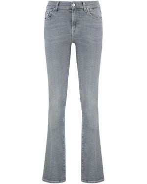 7 For All Mankind High-Rise Bootcut Jeans - Grey