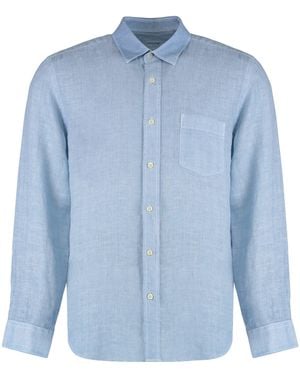120% Lino Linen Shirt - Blue