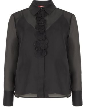 Max Mara Silk Chiffon Shirt - Black