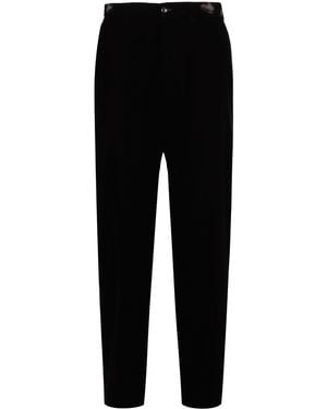 Giorgio Armani Luxurious Velvet Trousers - Black