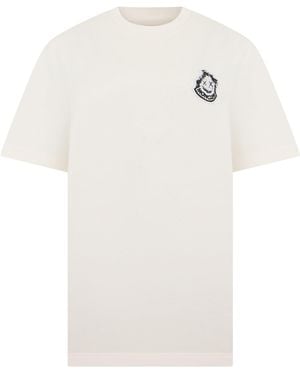 Moncler T-Shirt With Printed Logo - White