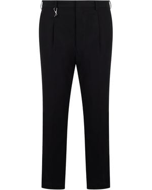 Prada Pantaloni sartoriali con logo - Nero
