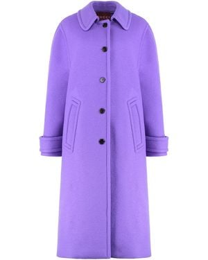 Gucci Cappotto in lana cashmere compatta - Viola