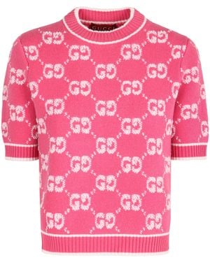 Gucci Short Sleeve Jumper - Pink